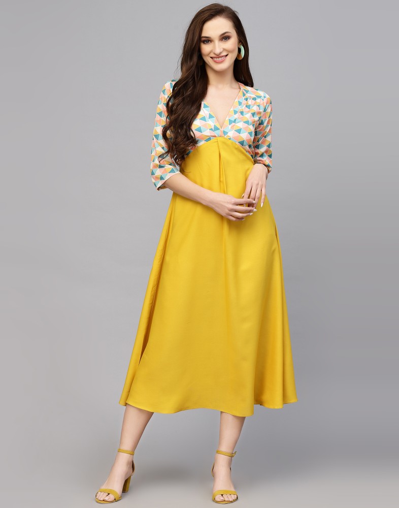 Flipkart hot sale yellow dress