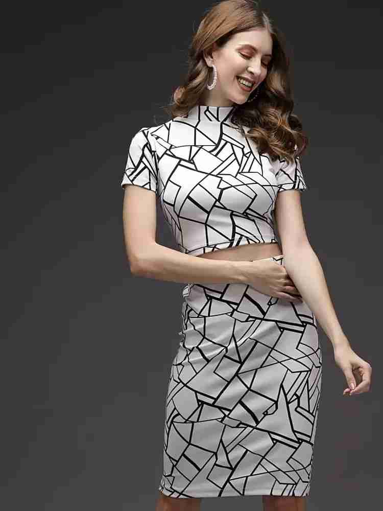 Black and white bodycon dress sales