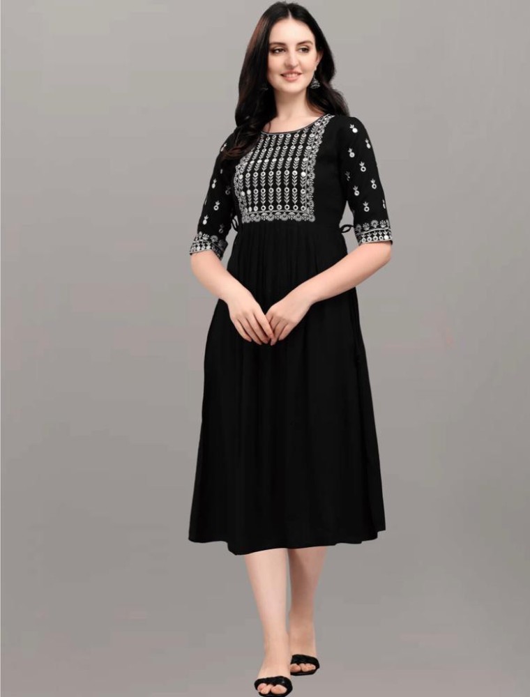 Black kurti clearance flipkart