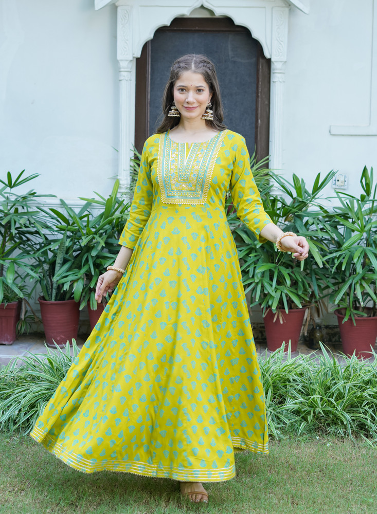MORSONS Women Gown Yellow Green Dress Buy MORSONS Women Gown Yellow Green Dress Online at Best Prices in India Flipkart
