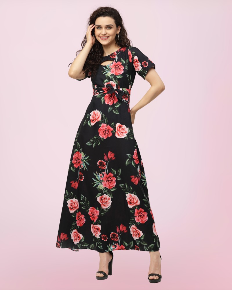 HARPA Women Fit and Flare Multicolor Dress - Buy HARPA Women Fit and Flare  Multicolor Dress Online at Best Prices in India