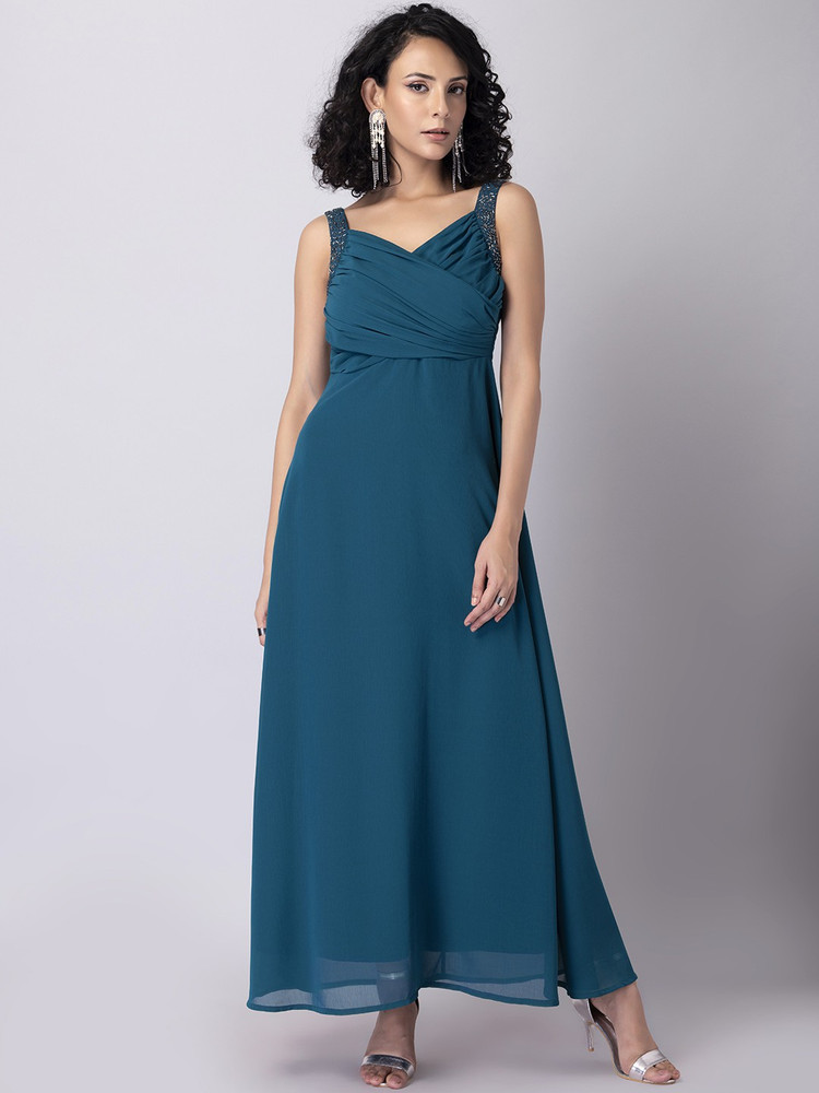FABALLEY Women A-line Blue Dress - Buy FABALLEY Women A-line Blue Dress  Online at Best Prices in India | Flipkart.com