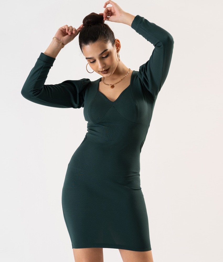 Dark green bodycon hotsell