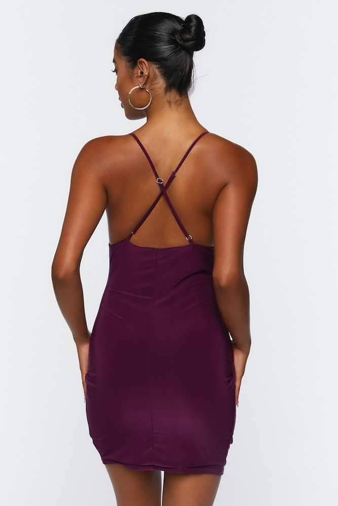 FOREVER 21 Women A line Purple Dress Buy FOREVER 21 Women A line