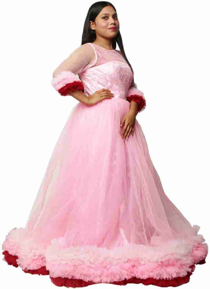 Wow princess Women A-line Pink Dress - Buy Wow princess Women A