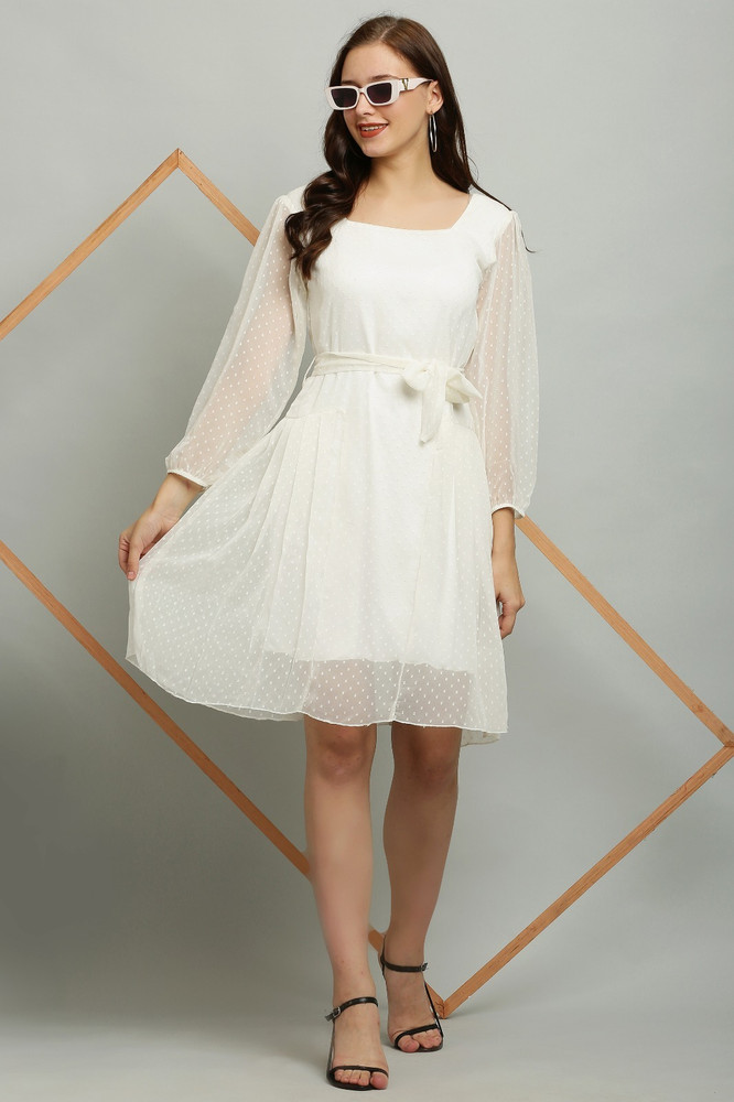 Saloni white dress top