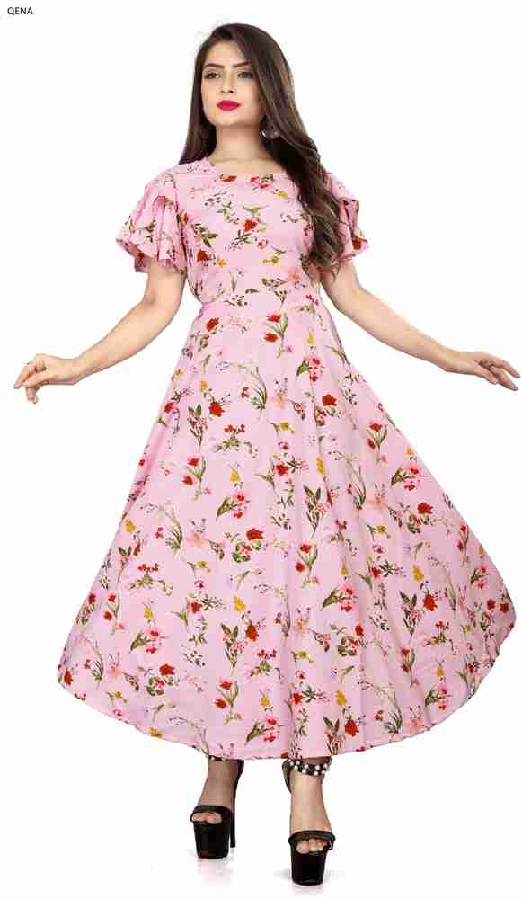 Flipkart long frocks for womens store
