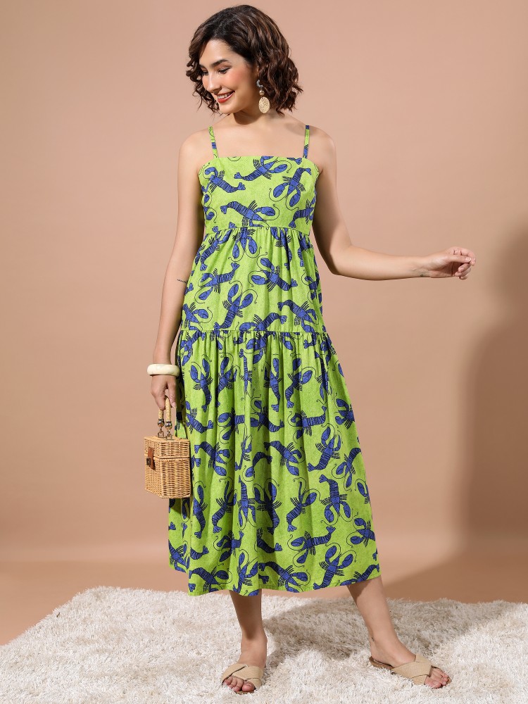 H and m green hotsell maxi dress