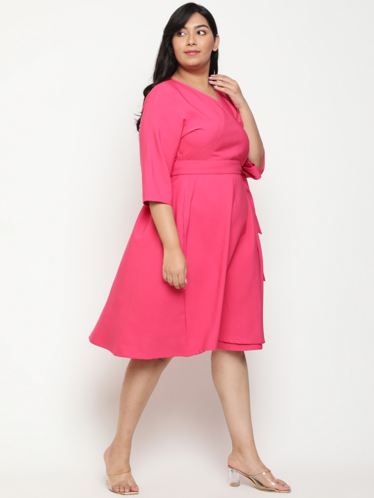 Amydus Women Maxi Pink Dress - Flipkart
