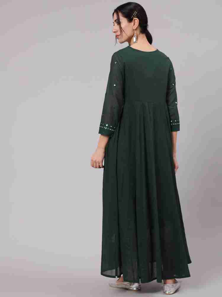 Aks green cheap maxi dress