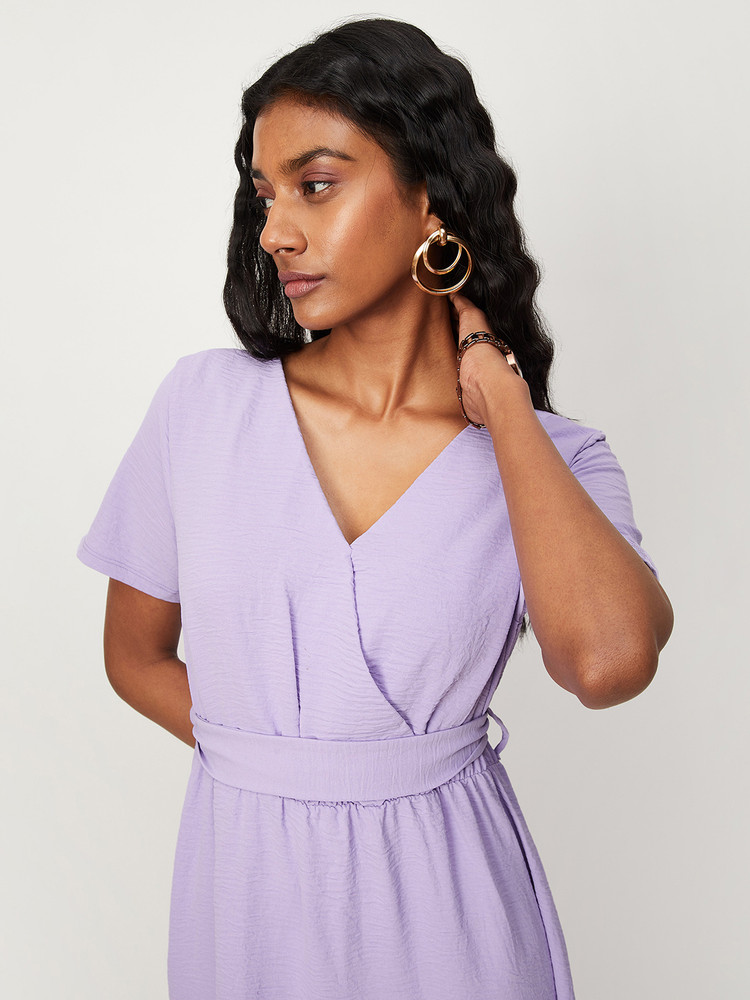 Light purple wrap dress online