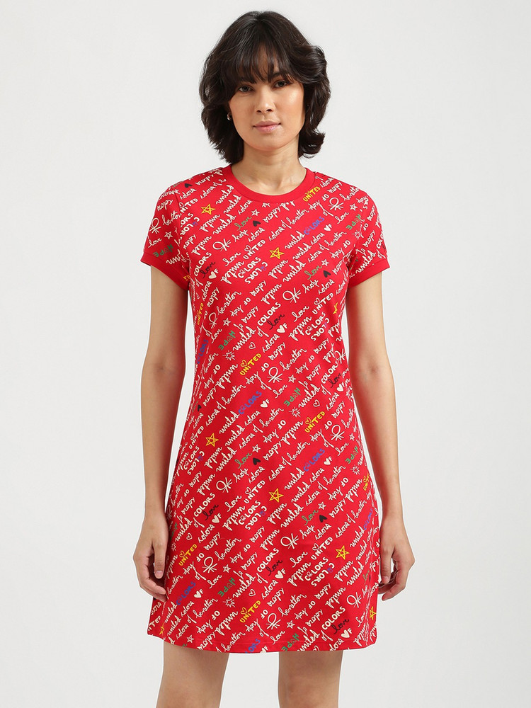 Benetton shop red dress