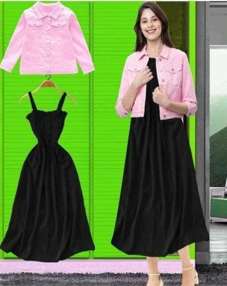 SRK COLLECTION Women Two Piece Dress Black Pink Dress Buy SRK COLLECTION Women Two Piece Dress Black Pink Dress Online at Best Prices in India Flipkart