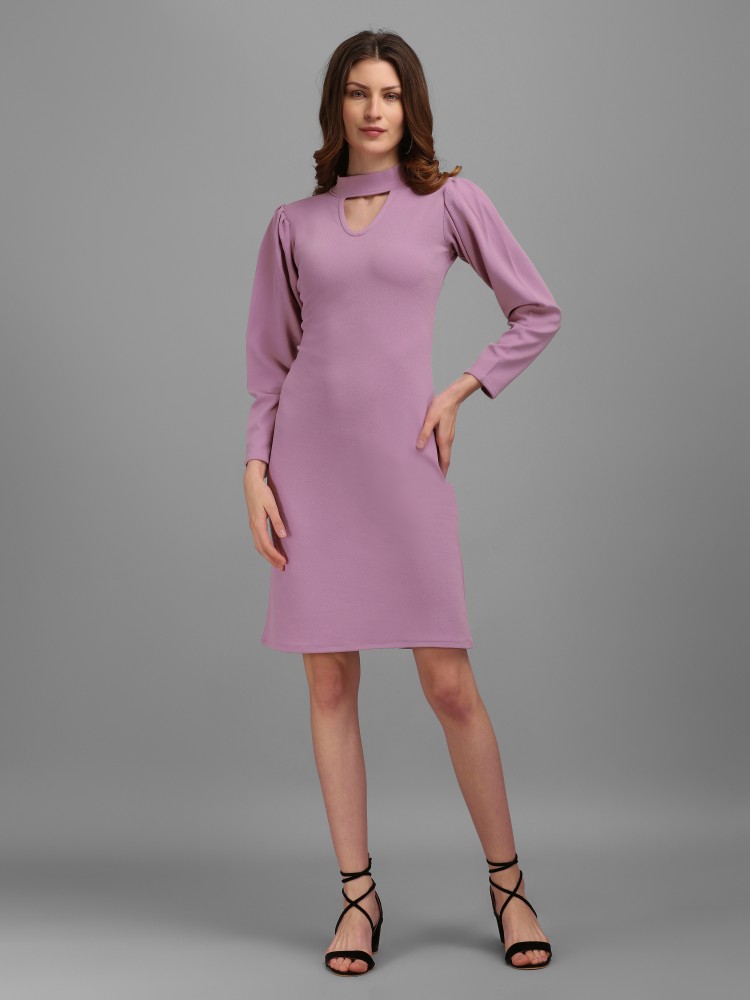 PURVAJA Women Bodycon Purple Dress - Buy PURVAJA Women Bodycon