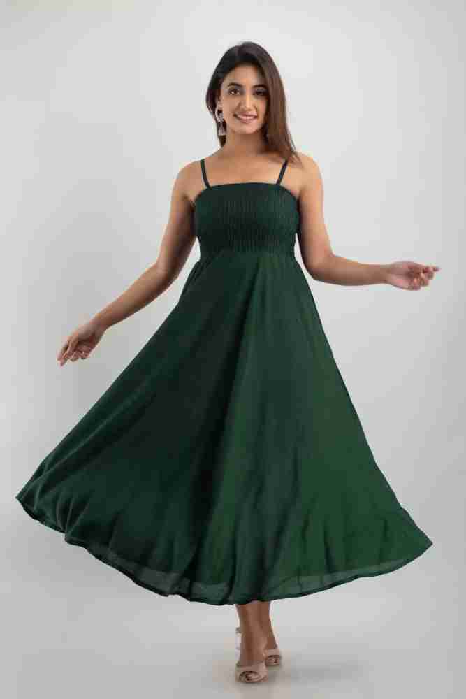 Dark green cheap one piece dress