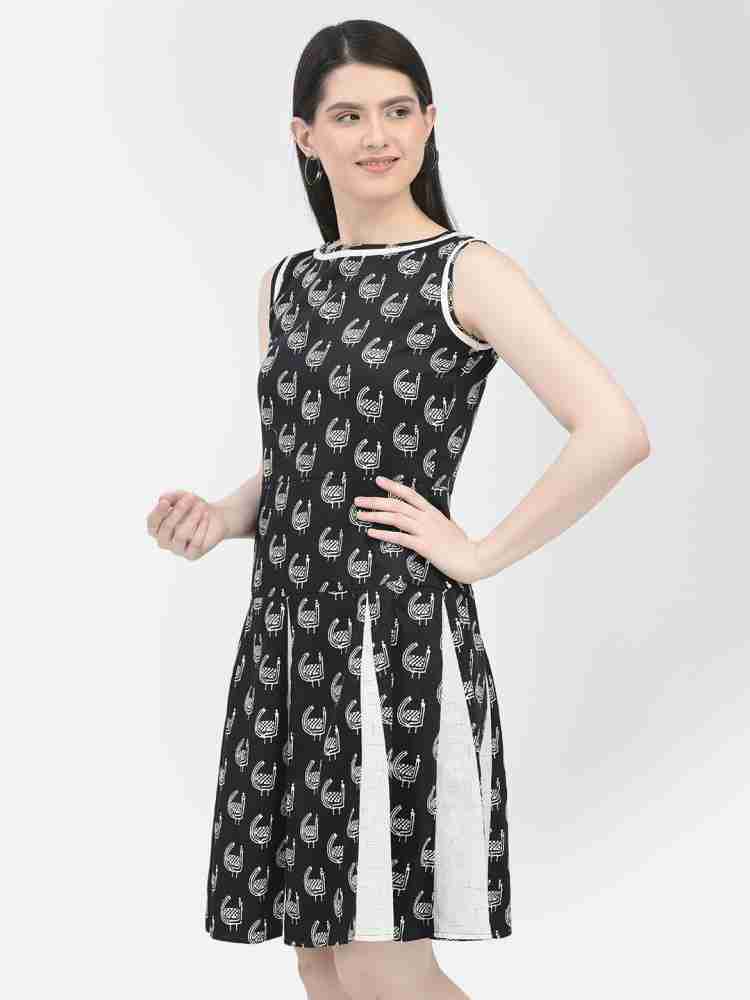 Eavan Women Fit and Flare White Black Dress Buy Eavan Women Fit and Flare White Black Dress Online at Best Prices in India Flipkart