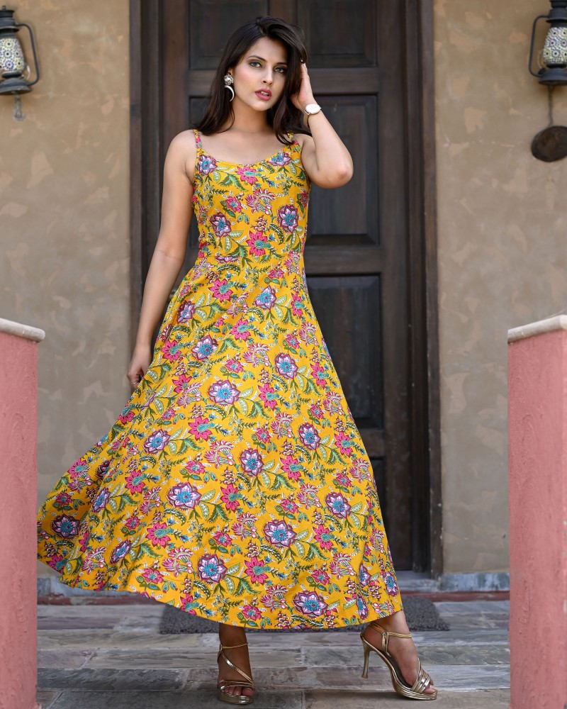 KARGHA JAIPUR Women Maxi Multicolor Dress - Buy KARGHA JAIPUR Women Maxi  Multicolor Dress Online at Best Prices in India | Flipkart.com