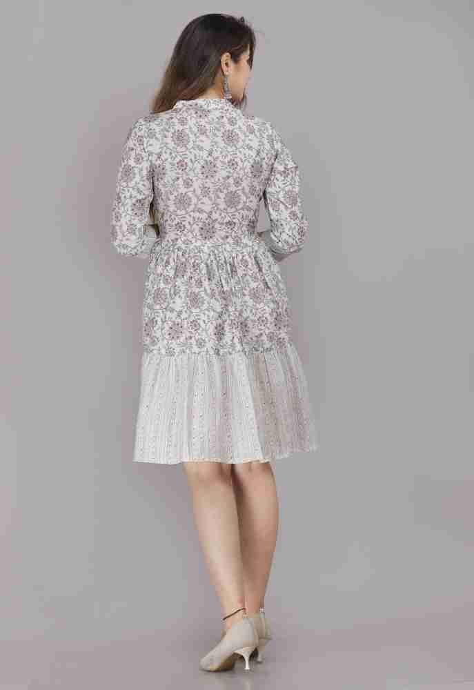 Grey and 2024 white lace dress