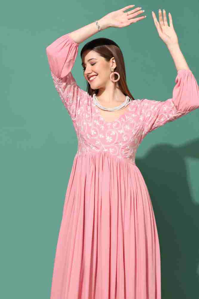 Fashion Dream Women Empire Waist Pink Dress Buy Fashion Dream Women Empire Waist Pink Dress Online at Best Prices in India Flipkart