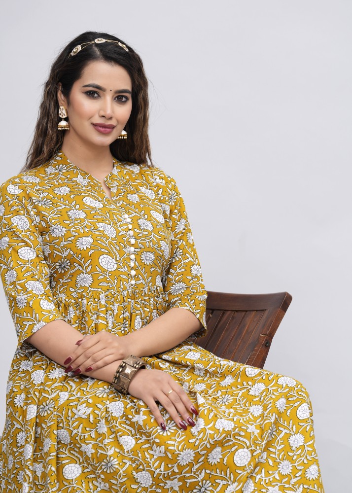 Mustard yellow kurti flipkart best sale