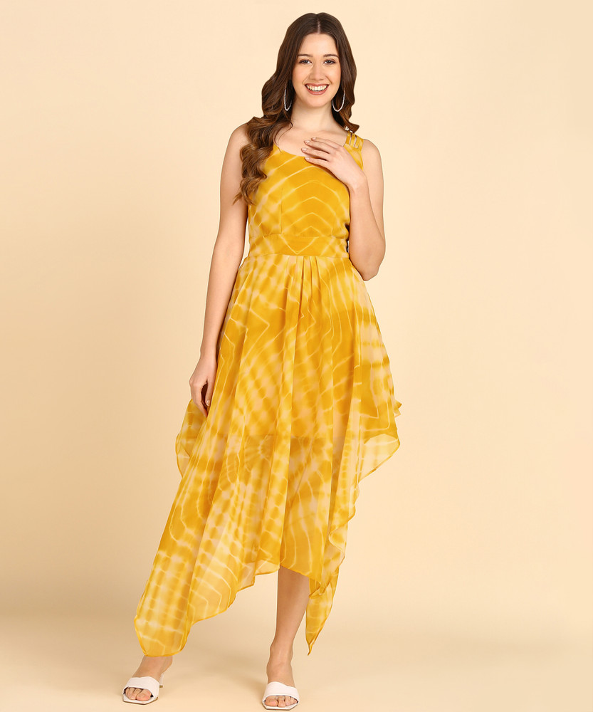 Yellow one piece dress online on sale
