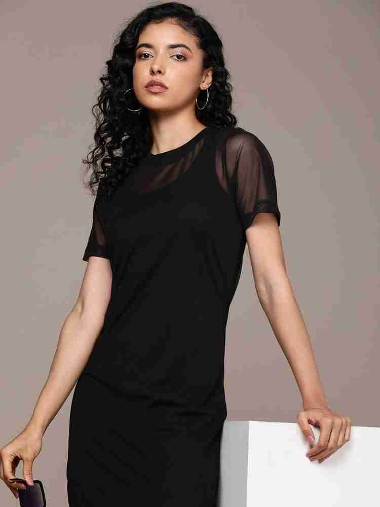 FCUK Women Sheath Black Dress Buy FCUK Women Sheath Black Dress Online at Best Prices in India Flipkart