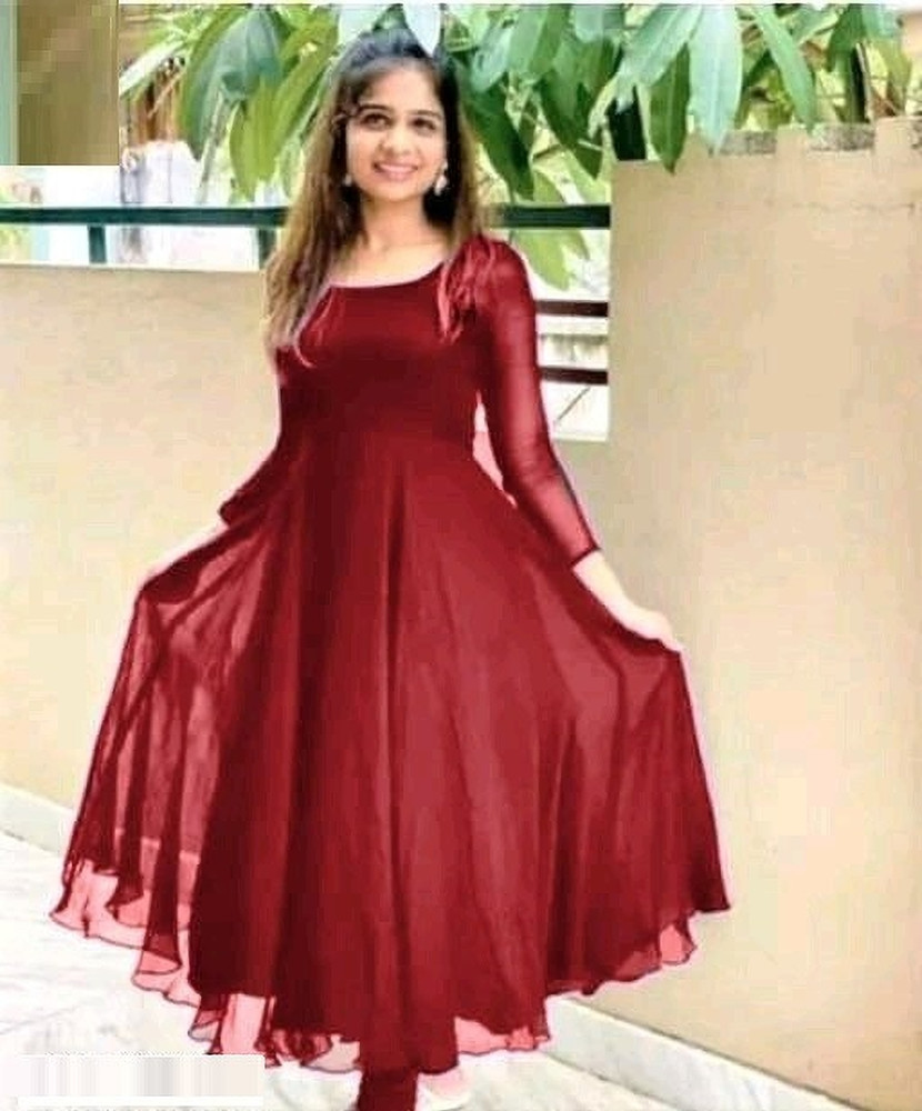 Shiv Women Maxi Maroon Dress Buy Shiv Women Maxi Maroon Dress