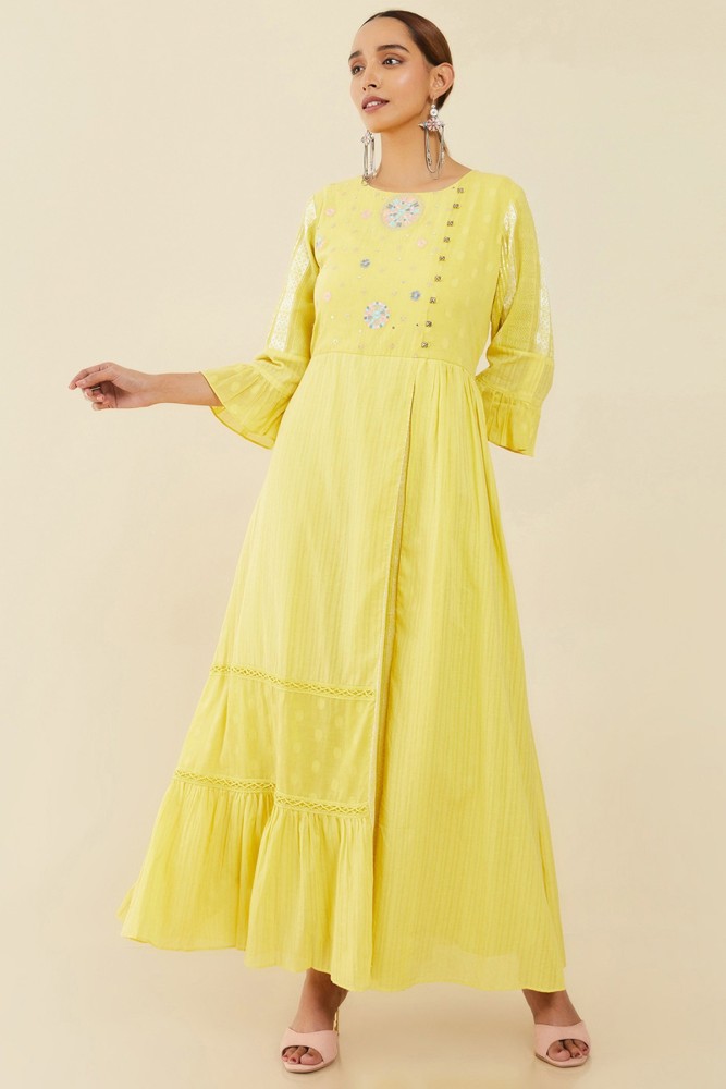 soch Women Ethnic Dress Yellow Dress Buy soch Women Ethnic Dress Yellow Dress Online at Best Prices in India Flipkart