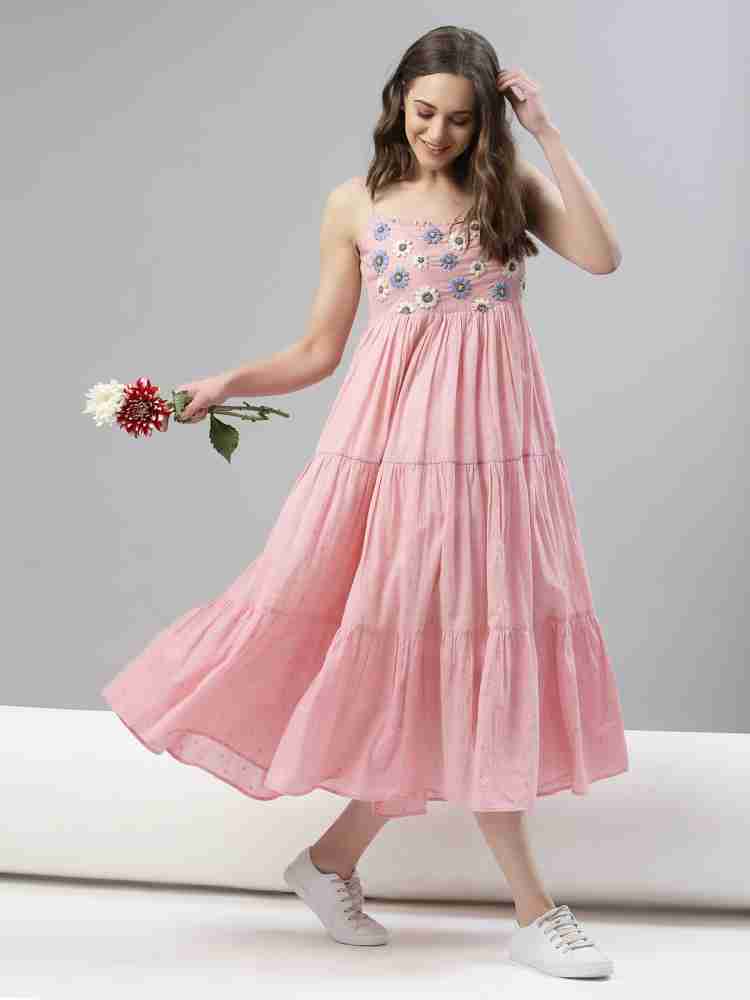 TADKESHVAR Women A-line Pink Dress - Buy TADKESHVAR Women A-line Pink Dress  Online at Best Prices in India