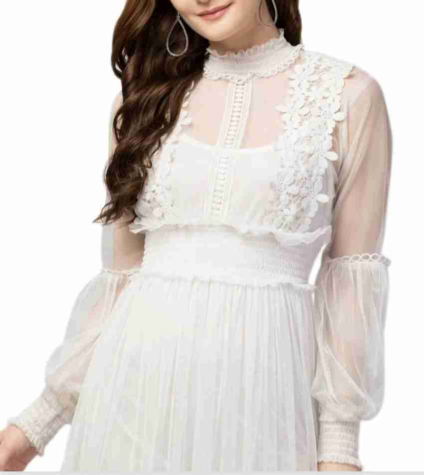 Fasionnation Women Gown White Dress Buy Fasionnation Women Gown