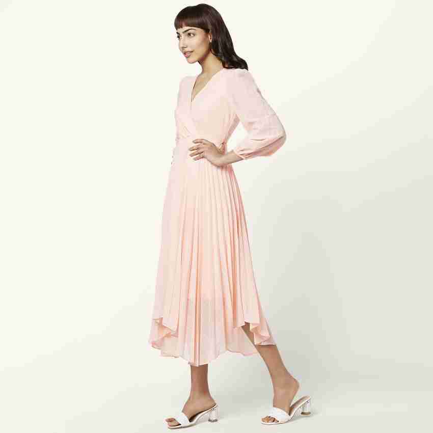 Honey By Pantaloons Pink Self Design Dresses - Buy Honey By