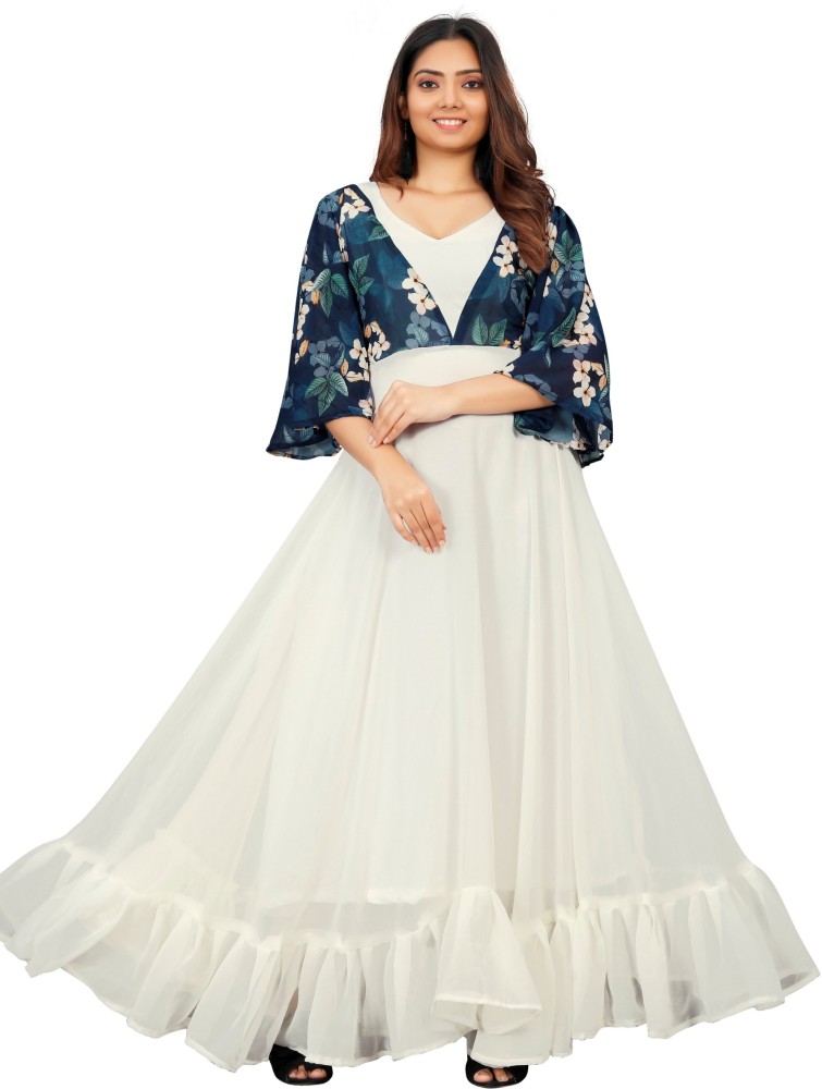 ACTIVE Women Gown White Dress  Buy ACTIVE Women Gown White Dress Online at  Best Prices in India  Flipkartcom