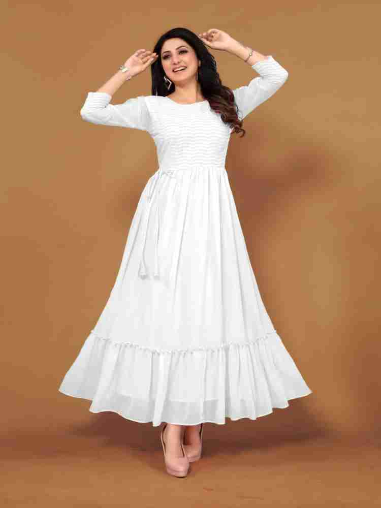 White Flared Dress