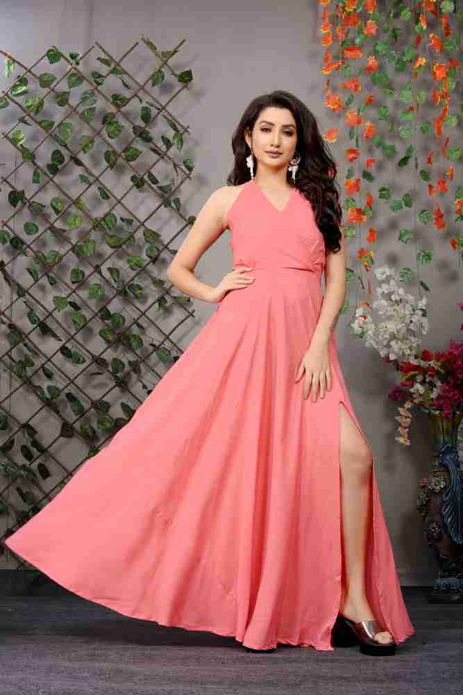 Ladies gown pink clearance colour