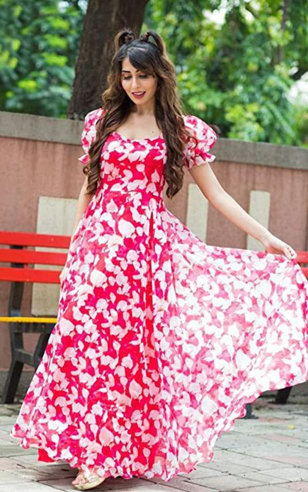 FLORINEST Women Maxi Pink White Dress Buy FLORINEST Women Maxi