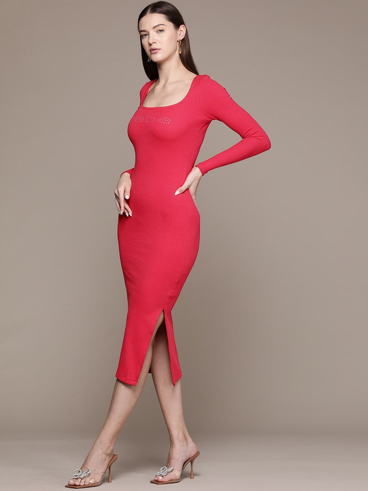 Bebe red bodycon dress top