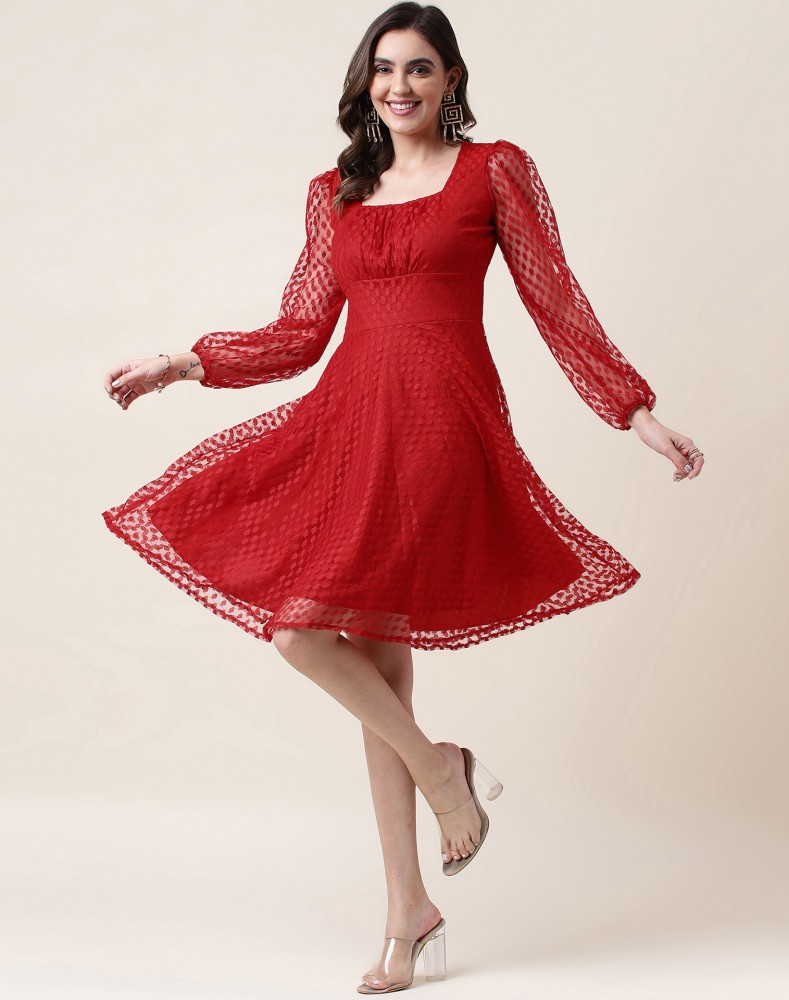 Flipkart red dress sale