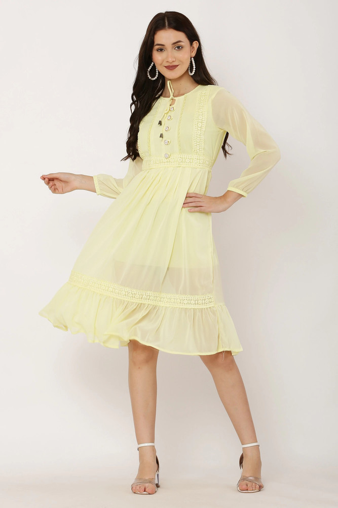 Yellow colour discount ka dress