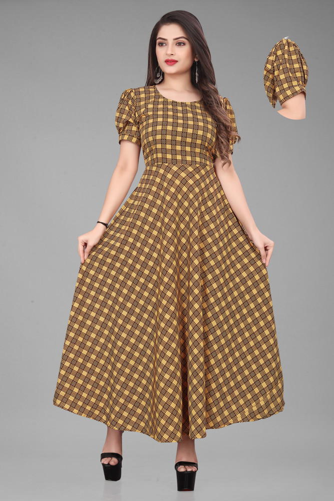 OZEX Women A line Yellow Black Dress Buy OZEX Women A line Yellow Black Dress Online at Best Prices in India Flipkart