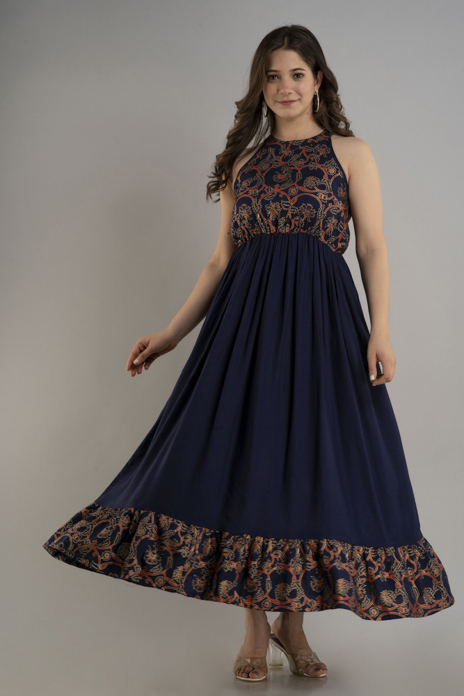 Purshottam Wala Women Ethnic Dress Blue Dress Buy Purshottam