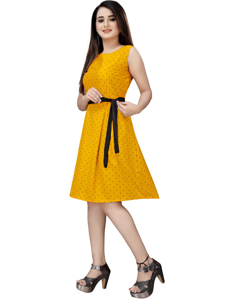 Yellow color one piece dress cheap
