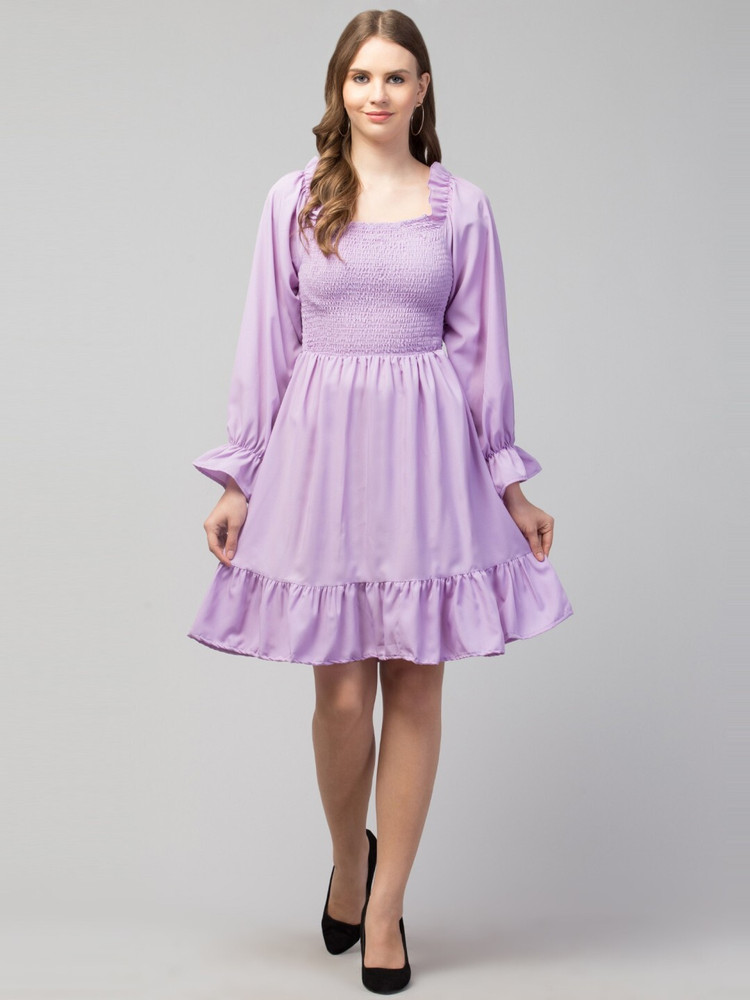 Purple colour one piece dress outlet