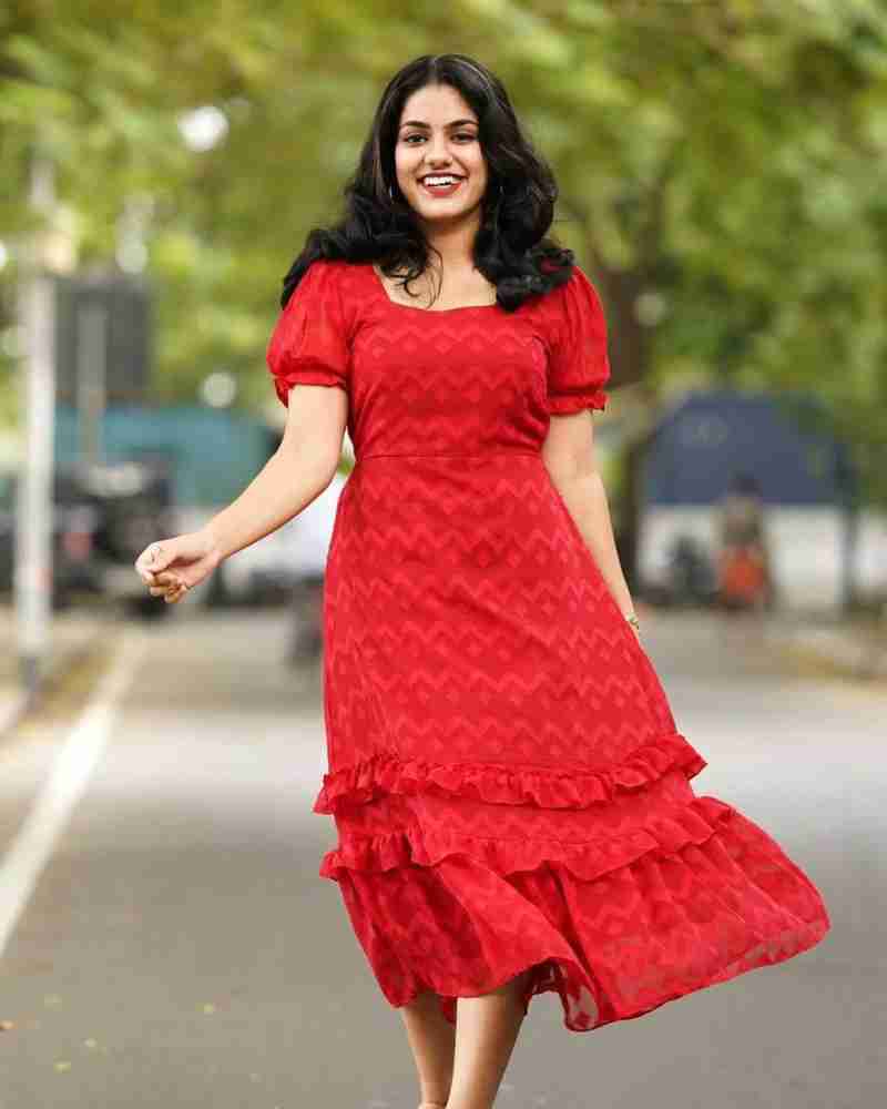 Ultrazon Women Maxi Red Dress - Buy Ultrazon Women Maxi Red Dress Online at  Best Prices in India | Flipkart.com