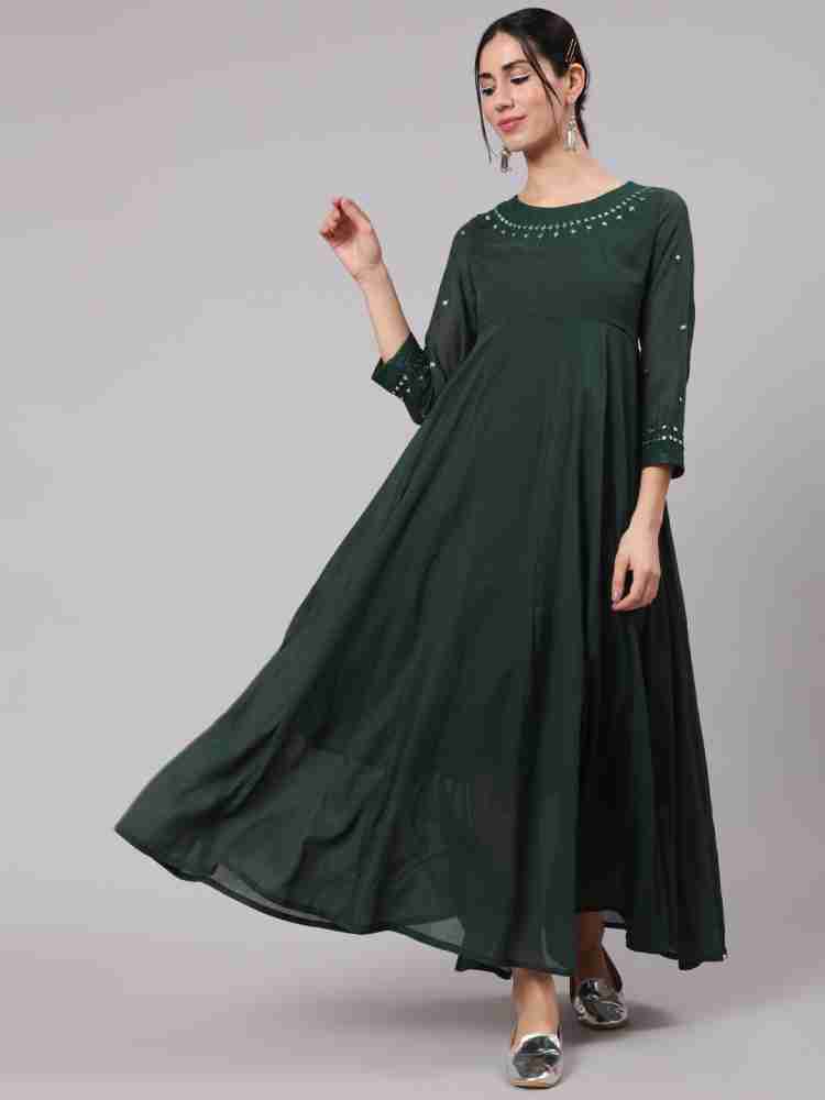 Aks green 2025 maxi dress