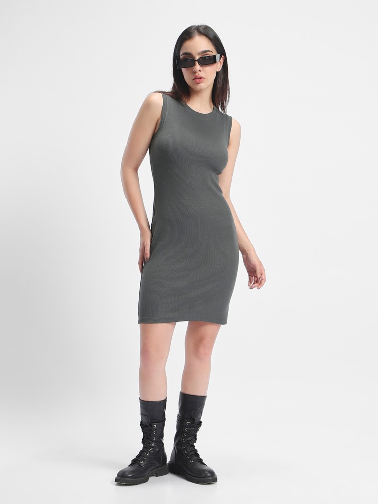 Buy BEWAKOOF Women Bodycon Grey Dress Online at Best Prices in India |  Flipkart.com