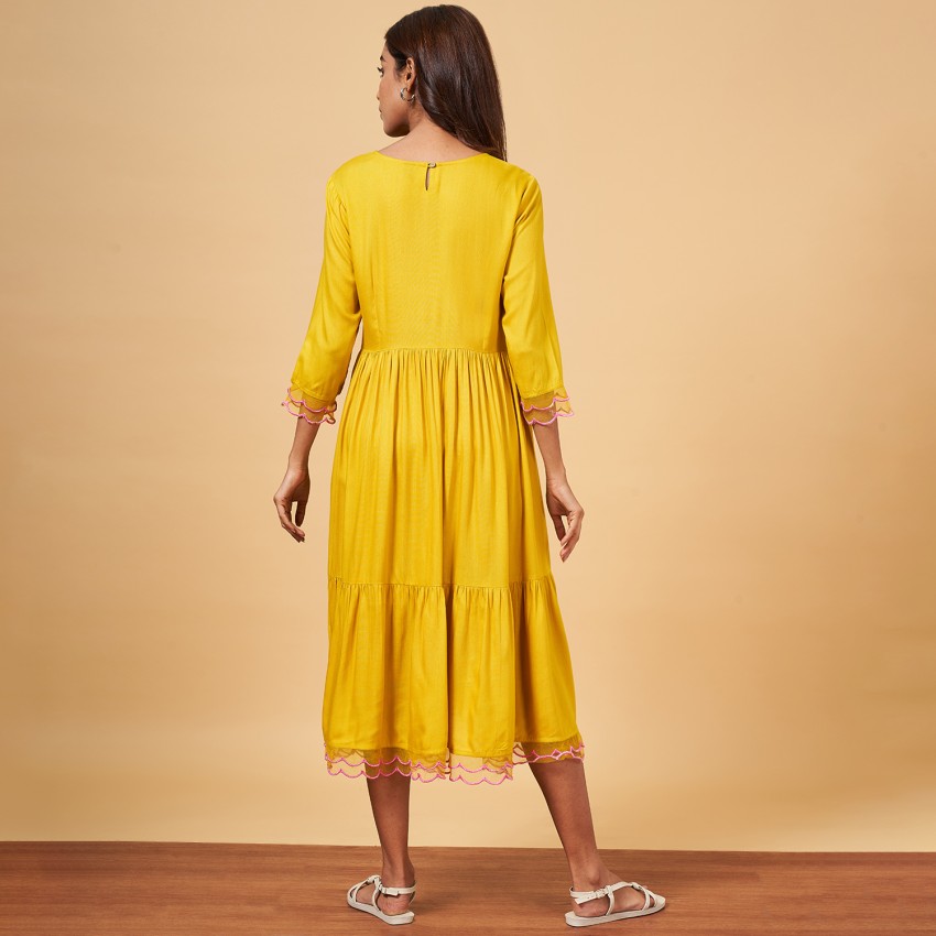 Pantaloons yellow dress best sale