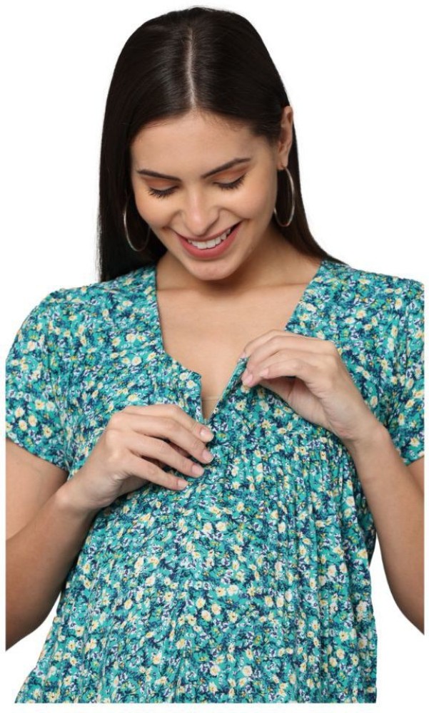 MORPH maternity Women A-line Green Dress - Buy MORPH maternity