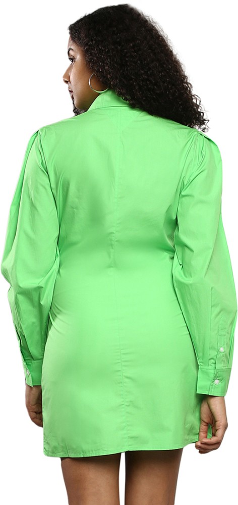 Missguided neon hotsell green dress