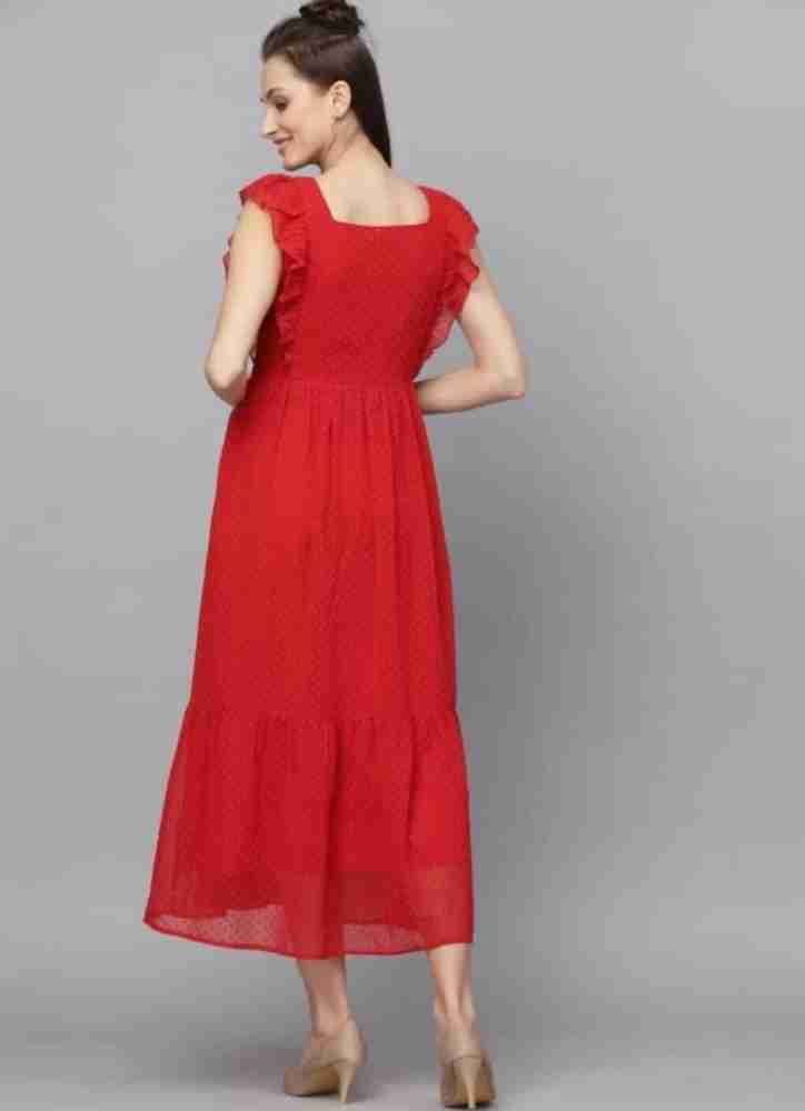 H and m outlet red dress