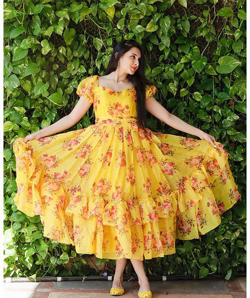 Frock yellow colour store